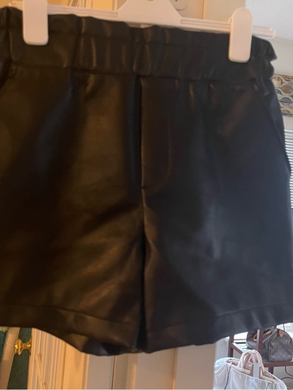 bagatelle Black High-Waist Faux Leather Shorts